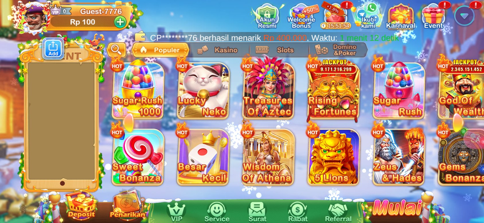 Permainan slot terbaik dengan jackpot hingga miliaran di K3K3 Apk 2 140.